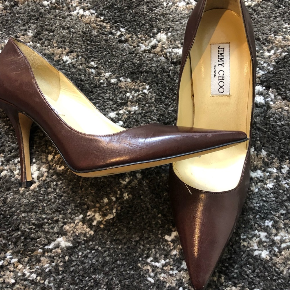 Jimmy Choi basic heel brown 9